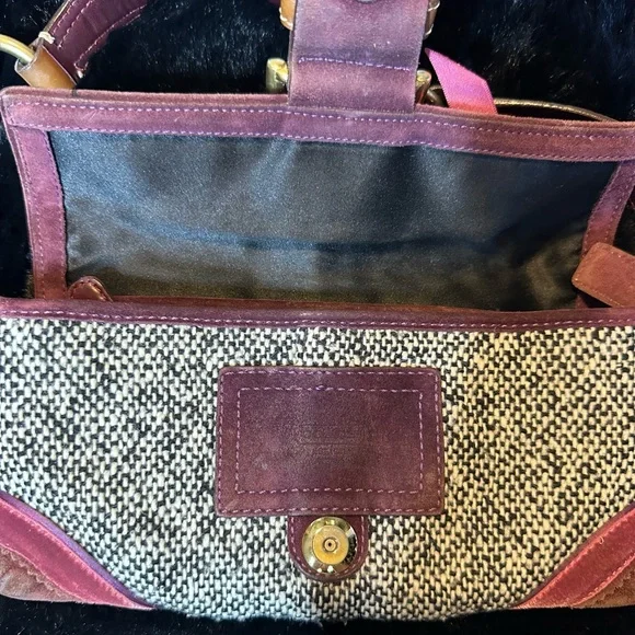 Coach Y2K Vintage Tweed Demi Hobo Flap - Picture 10 of 13